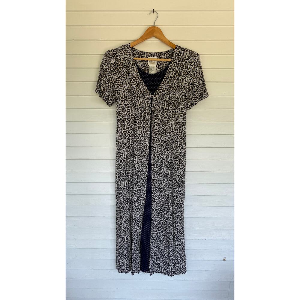 Vintage TR Bentley Peek-a-Boo Tie Back Floral Dress (M)